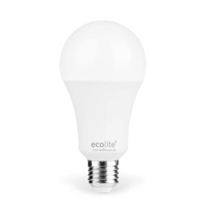 Bombillo LED de 15W, eficiente en consumo energético, ideal para iluminación en espacios interiores y exteriores, compatible con rosca estándar E27.