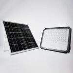Reflector Solar LED para exteriores con panel solar, ideal para iluminación eficiente de jardines y patios