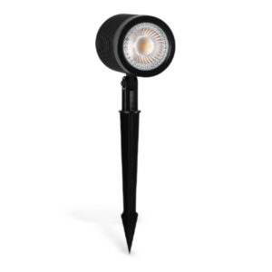 Luminaria LED negra Ecolite con estaca para jardín, iluminación puntual para exteriores. Ecolite sas