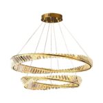 Lámpara colgante LED 75W de cristal – luminaria moderna para salas y techos altos