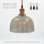 caperuza para lampara en vidrio