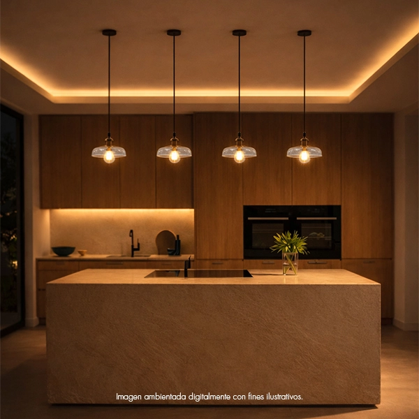 caperuza para lampara en vidrio